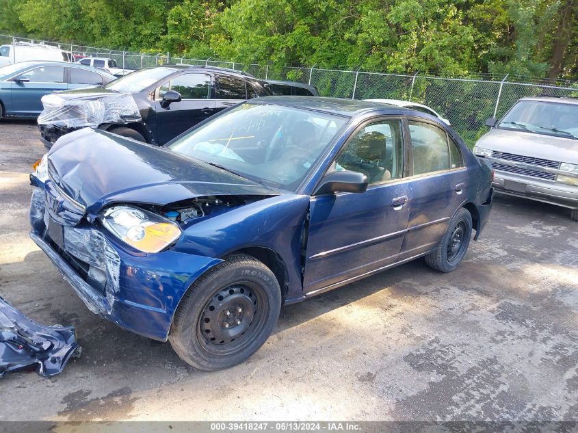 2001 Honda Civic Ex VIN: 1HGES25771L021429 Lot: 39418247