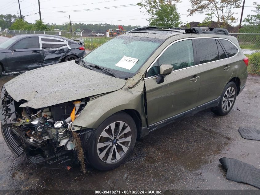 2015 Subaru Outback 2.5I Limited VIN: 4S4BSBNC2F3307867 Lot: 39418271