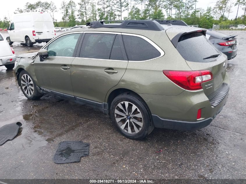 2015 Subaru Outback 2.5I Limited VIN: 4S4BSBNC2F3307867 Lot: 39418271