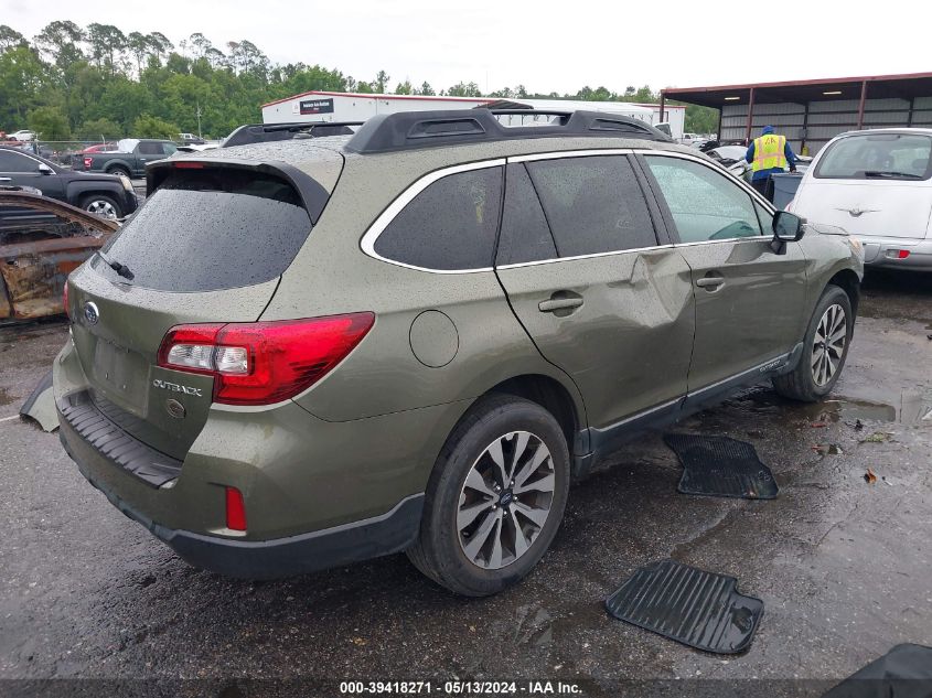 2015 Subaru Outback 2.5I Limited VIN: 4S4BSBNC2F3307867 Lot: 39418271