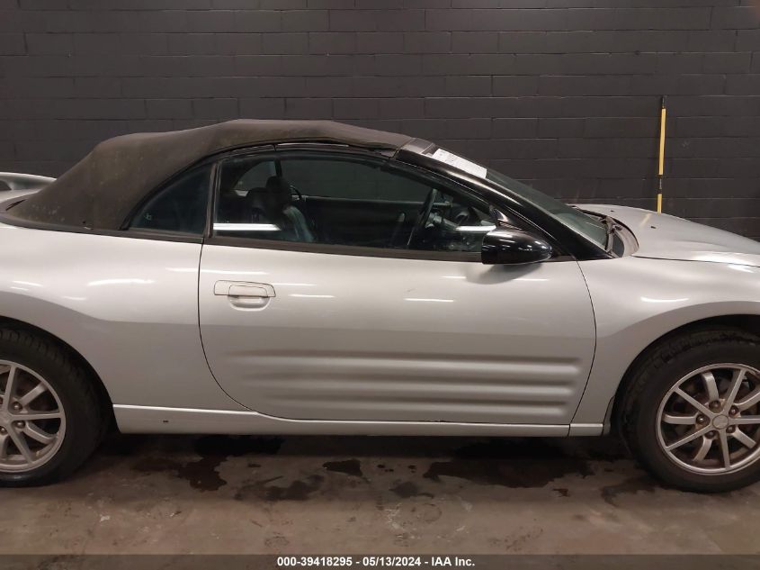 2002 Mitsubishi Eclipse Spyder Gs VIN: 4A3AE45G92E087239 Lot: 39418295