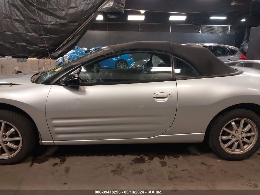 2002 Mitsubishi Eclipse Spyder Gs VIN: 4A3AE45G92E087239 Lot: 39418295