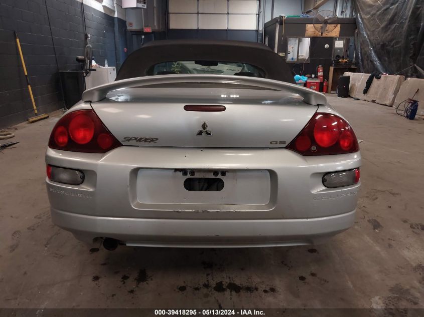 2002 Mitsubishi Eclipse Spyder Gs VIN: 4A3AE45G92E087239 Lot: 39418295