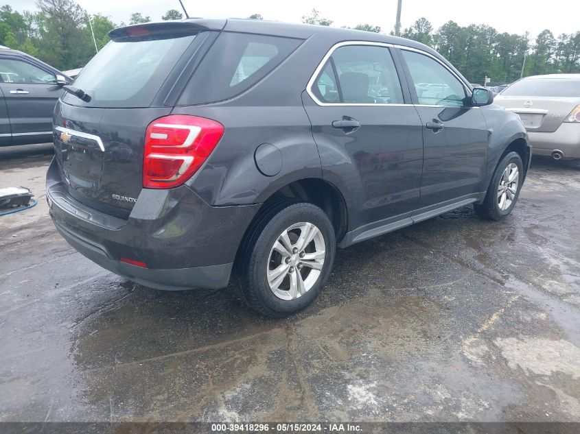 2016 Chevrolet Equinox Ls VIN: 2GNALBEK5G6322451 Lot: 39418296