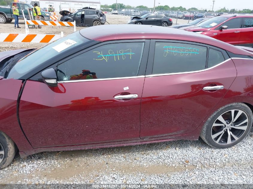 2018 Nissan Maxima 3.5 Platinum/3.5 S/3.5 Sl/3.5 Sr/3.5 Sv VIN: 1N4AA6AP2JC369187 Lot: 39418297