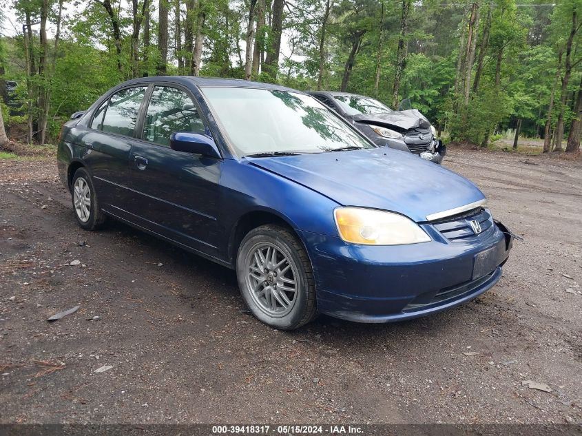 2003 Honda Civic Ex VIN: 2HGES26793H559659 Lot: 39418317