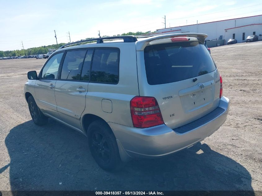 2003 Toyota Highlander V6 VIN: JTEGF21A630081103 Lot: 39418357