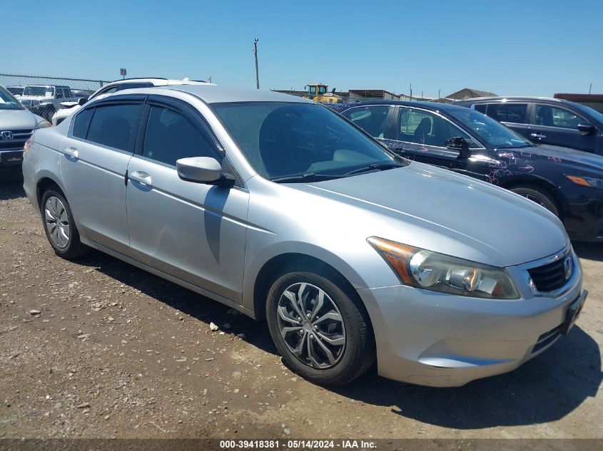 2008 Honda Accord 2.4 Lx VIN: 1HGCP263X8A022178 Lot: 39418381