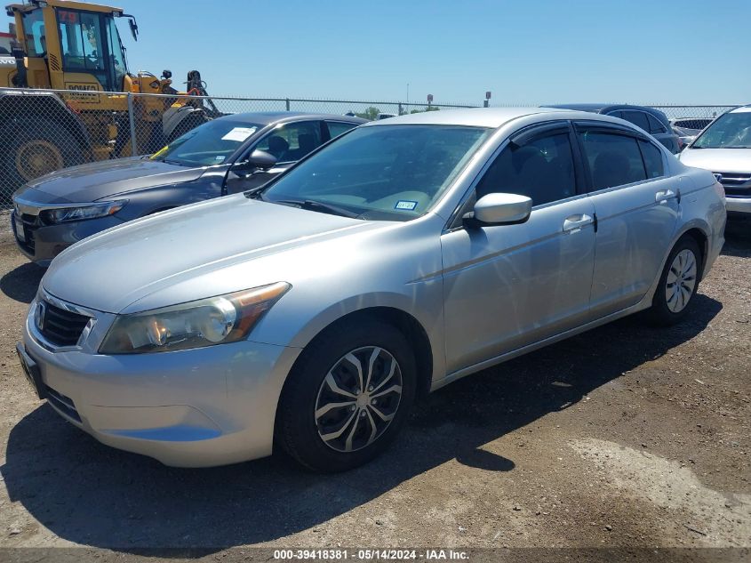 2008 Honda Accord 2.4 Lx VIN: 1HGCP263X8A022178 Lot: 39418381