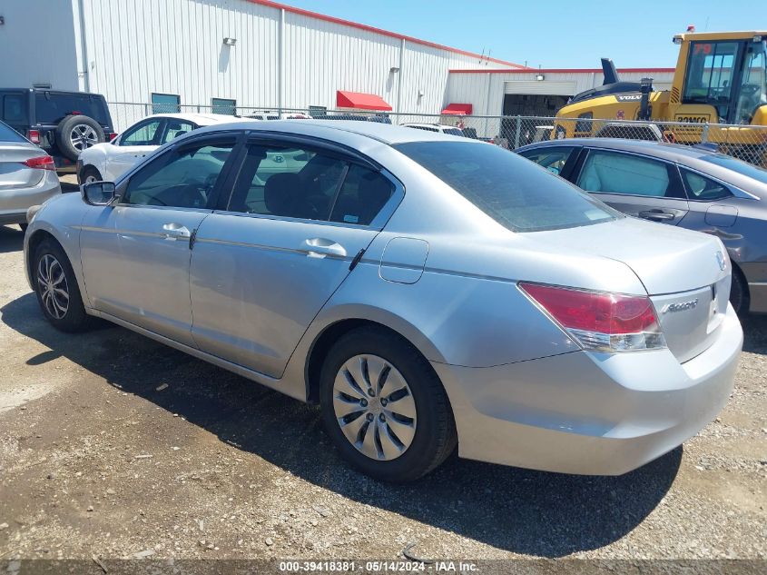 2008 Honda Accord 2.4 Lx VIN: 1HGCP263X8A022178 Lot: 39418381