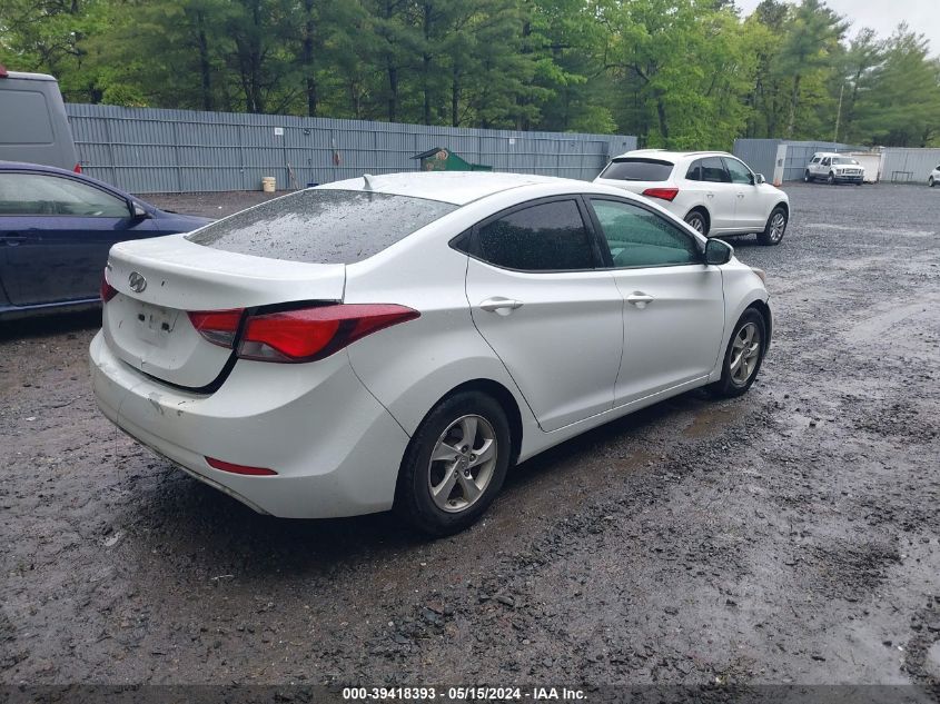 2015 Hyundai Elantra Se VIN: 5NPDH4AE3FH641795 Lot: 39418393