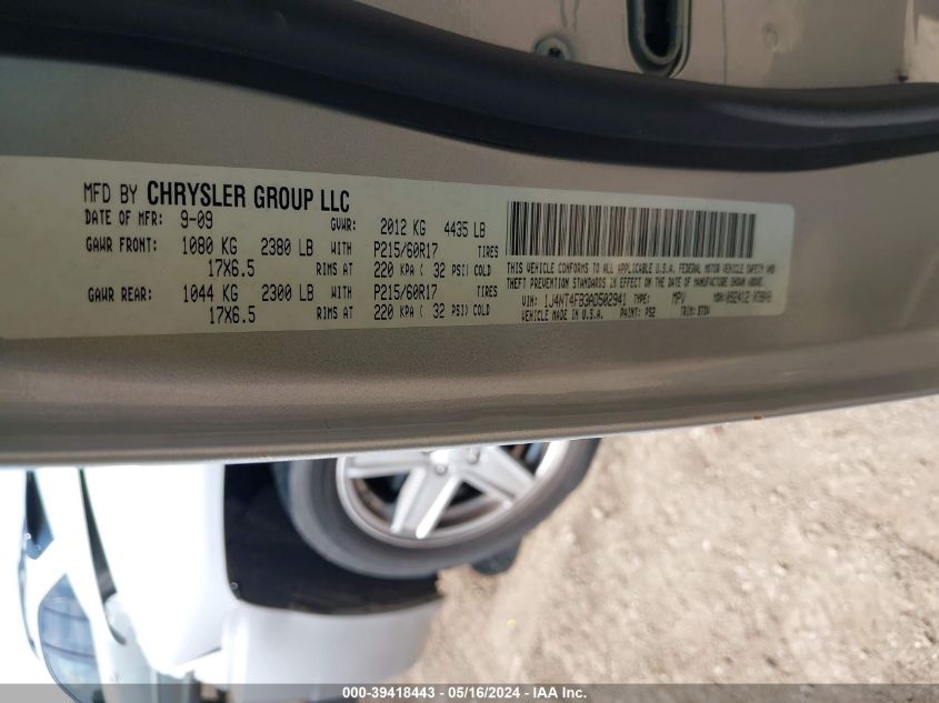 2010 Jeep Compass Sport VIN: 1J4NT4FB3AD502941 Lot: 39418443