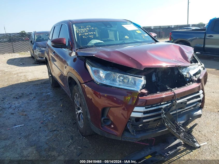 2017 Toyota Highlander Le VIN: 5TDZZRFH6HS227037 Lot: 39418465