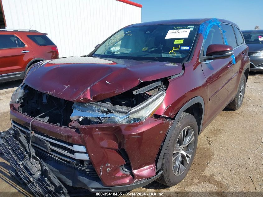 2017 Toyota Highlander Le VIN: 5TDZZRFH6HS227037 Lot: 39418465