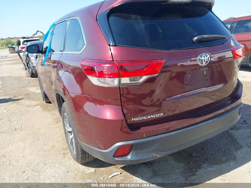 2017 Toyota Highlander Le VIN: 5TDZZRFH6HS227037 Lot: 39418465