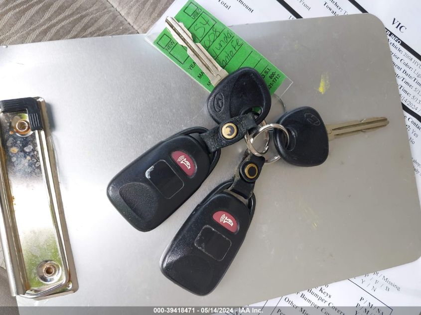 2008 Hyundai Santa Fe Gls VIN: 5NMSG13D58H221582 Lot: 39418471