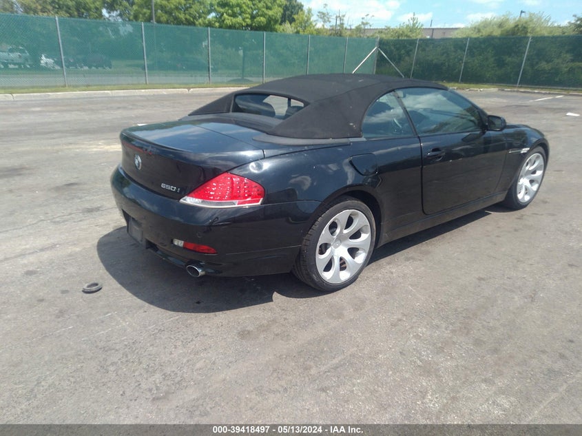 2006 BMW 650I VIN: WBAEK13446CN72150 Lot: 39418497