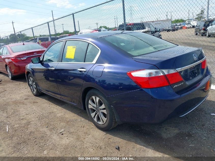 2013 Honda Accord Lx VIN: 1HGCR2F30DA268953 Lot: 39418592