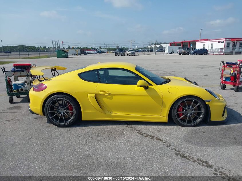 2016 Porsche Cayman Gt4 VIN: WP0AC2A85GK197886 Lot: 39418630