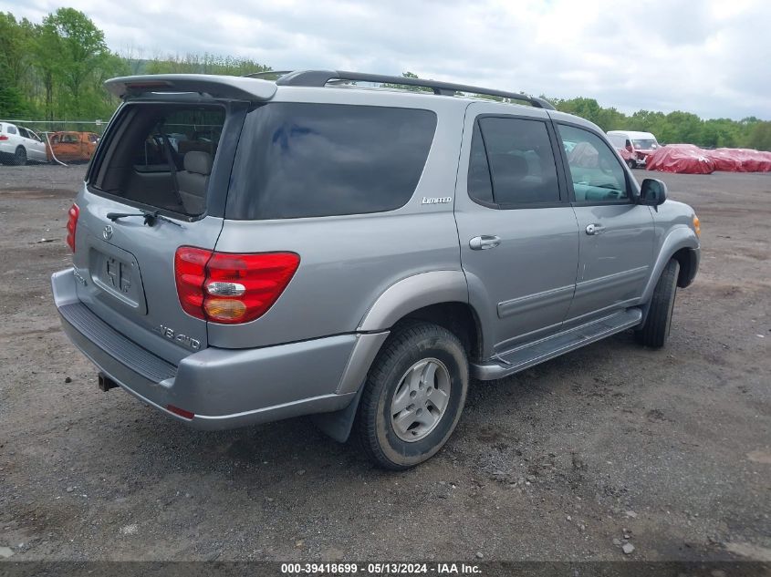 2002 Toyota Sequoia Limited V8 VIN: 5TDBT48A72S132502 Lot: 39418699