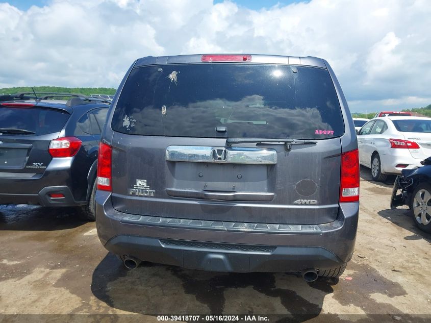 2015 Honda Pilot Ex-L VIN: 5FNYF4H51FB041224 Lot: 39418707