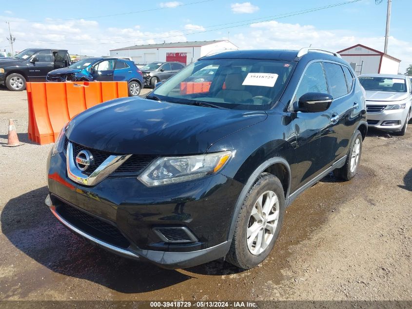 2015 Nissan Rogue Sv VIN: KNMAT2MT0FP562041 Lot: 39418729