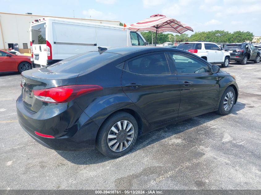 2016 Hyundai Elantra Se VIN: 5NPDH4AE6GH738720 Lot: 39418761