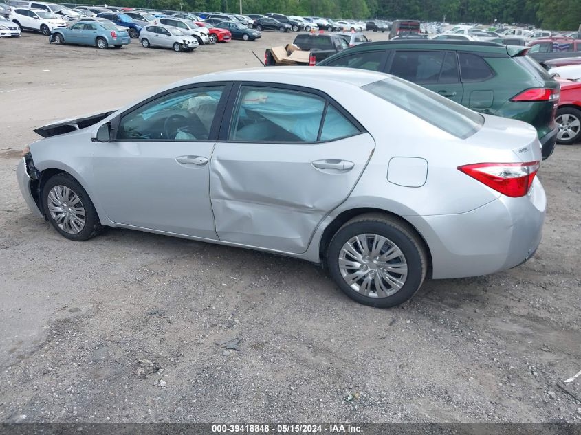 2016 Toyota Corolla Le VIN: 2T1BURHEXGC587275 Lot: 39418848