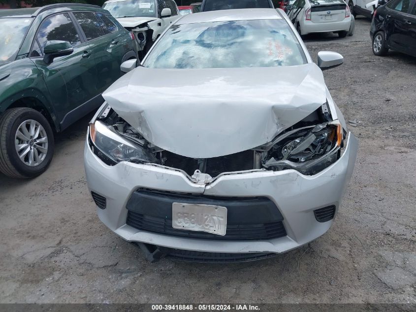 2016 Toyota Corolla Le VIN: 2T1BURHEXGC587275 Lot: 39418848