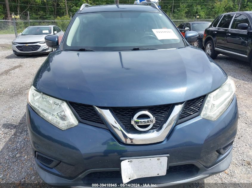 2016 Nissan Rogue Sv VIN: KNMAT2MT3GP670218 Lot: 39418945