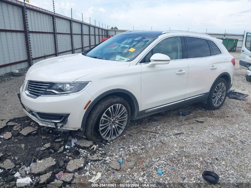 2016 Lincoln Mkx Reserve VIN: 2LMPJ8LR8GBL80864 Lot: 39418961