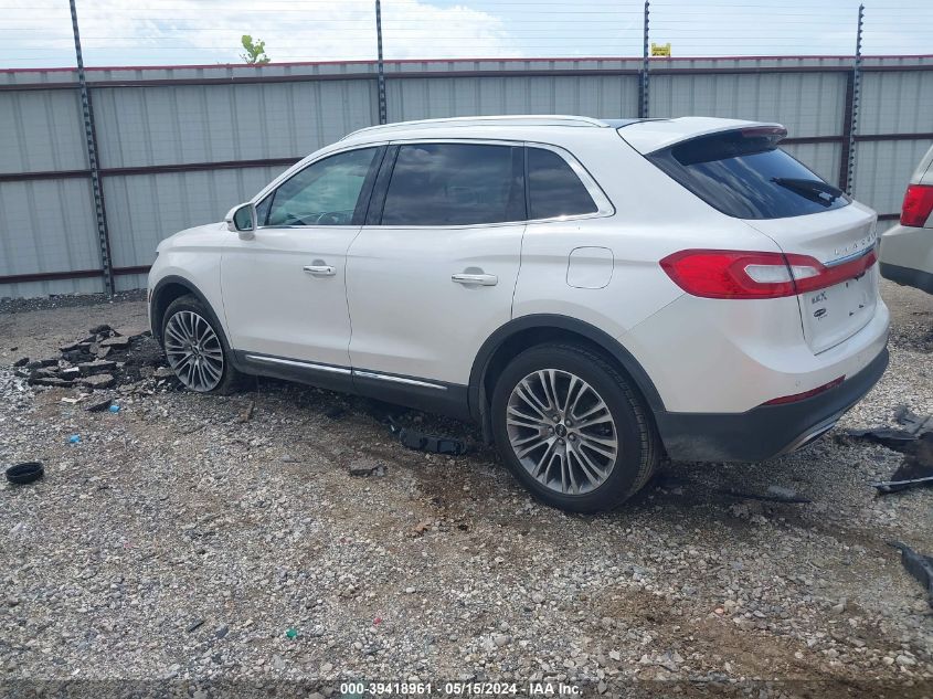 2016 Lincoln Mkx Reserve VIN: 2LMPJ8LR8GBL80864 Lot: 39418961