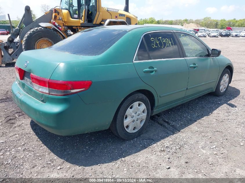 2003 Honda Accord 2.4 Lx VIN: 1HGCM56393A047835 Lot: 39418984