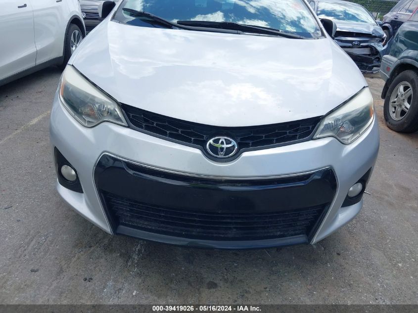 2015 Toyota Corolla L/Le/Le Pls/Prm/S/S Pls VIN: 2T1BURHE0FC474692 Lot: 39419026