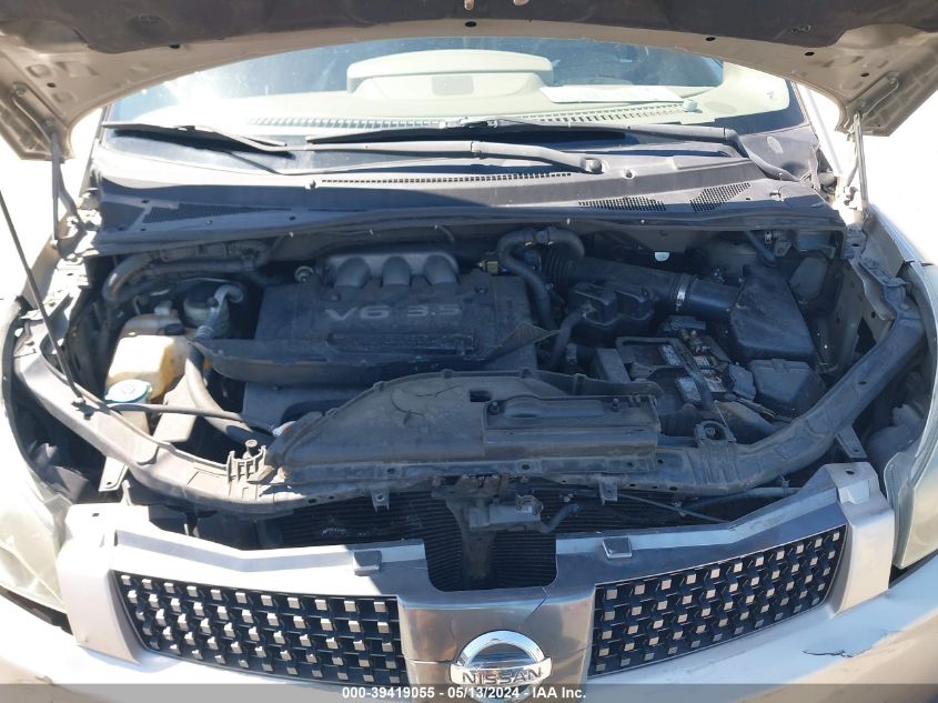 2004 Nissan Quest 3.5 Se VIN: 5N1BV28U54N352282 Lot: 39419055