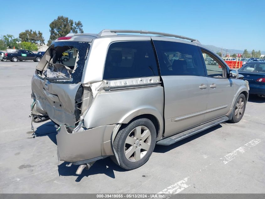 2004 Nissan Quest 3.5 Se VIN: 5N1BV28U54N352282 Lot: 39419055