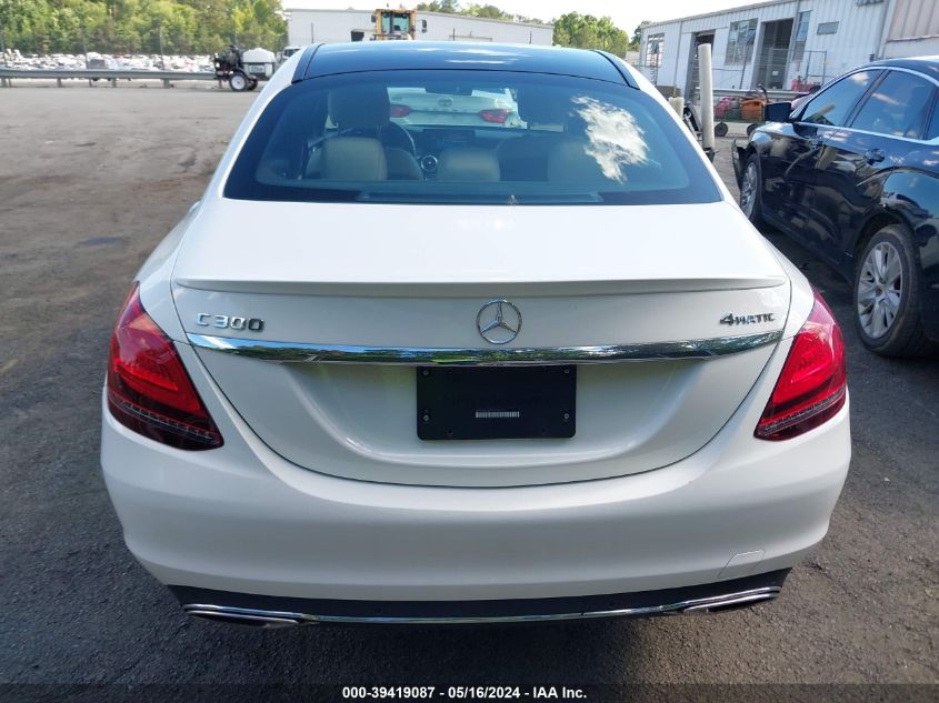 2019 Mercedes-Benz C 300 4Matic VIN: WDDWF8EB1KR515191 Lot: 39419087