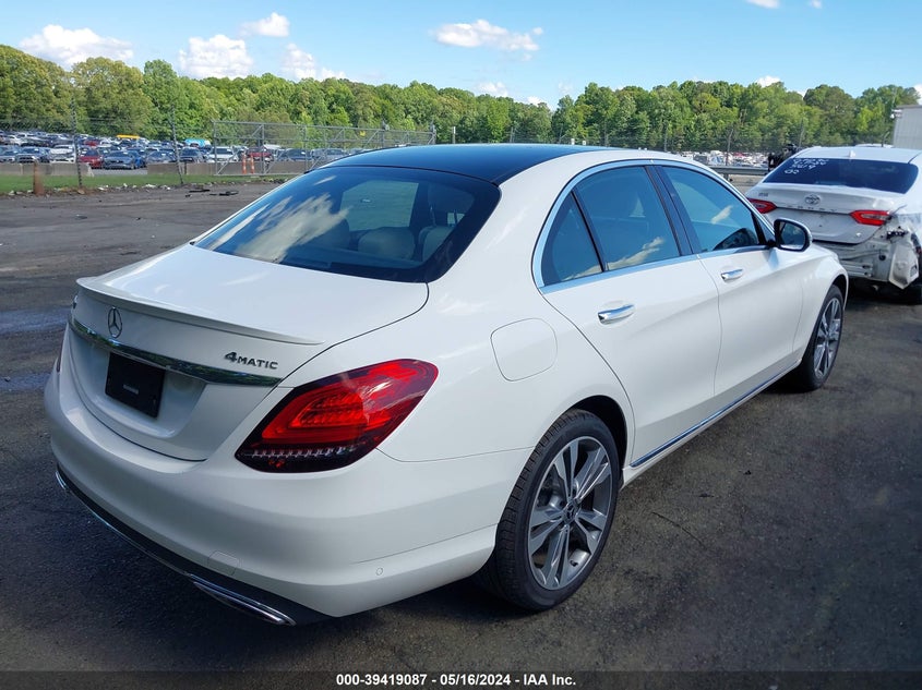 VIN WDDWF8EB1KR515191 2019 MERCEDES-BENZ C 300 4MATIC