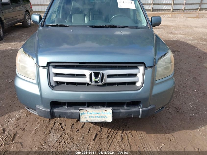 2006 Honda Pilot Ex-L VIN: 5FNYF18566B021209 Lot: 39419111