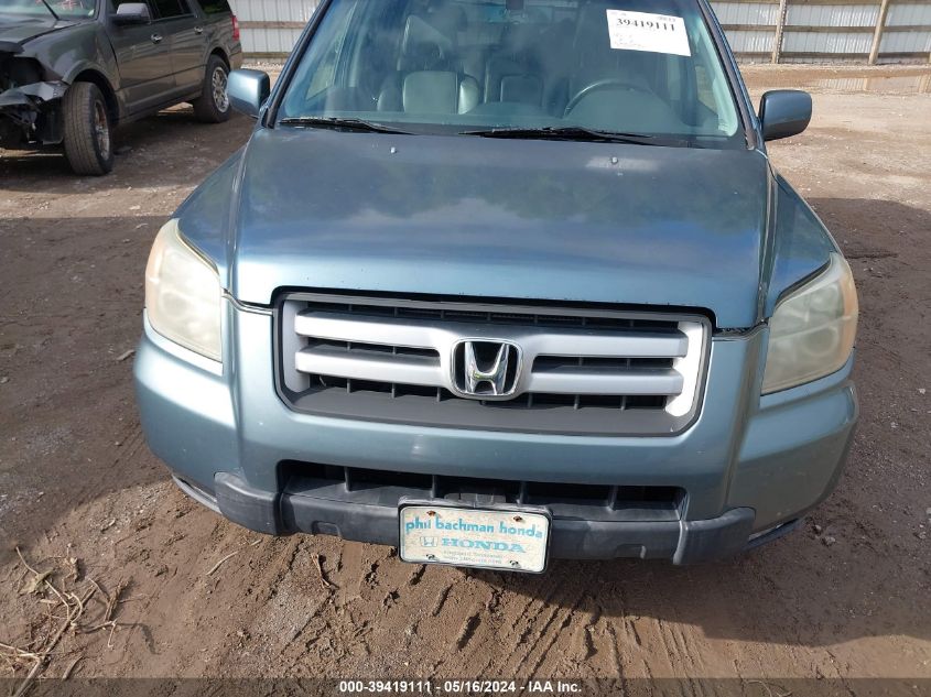 2006 Honda Pilot Ex-L VIN: 5FNYF18566B021209 Lot: 39419111