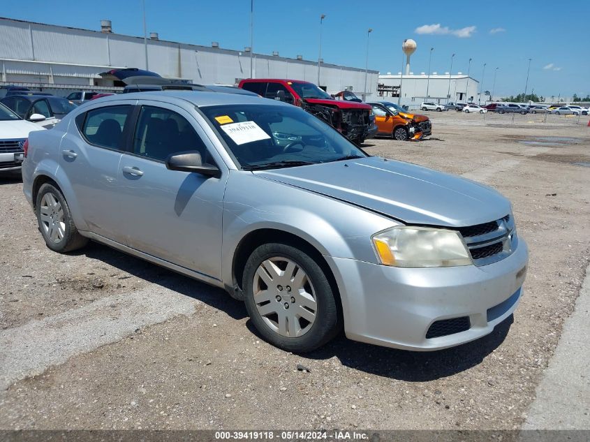 2012 Dodge Avenger Se VIN: 1C3CDZAB4CN207427 Lot: 39419118