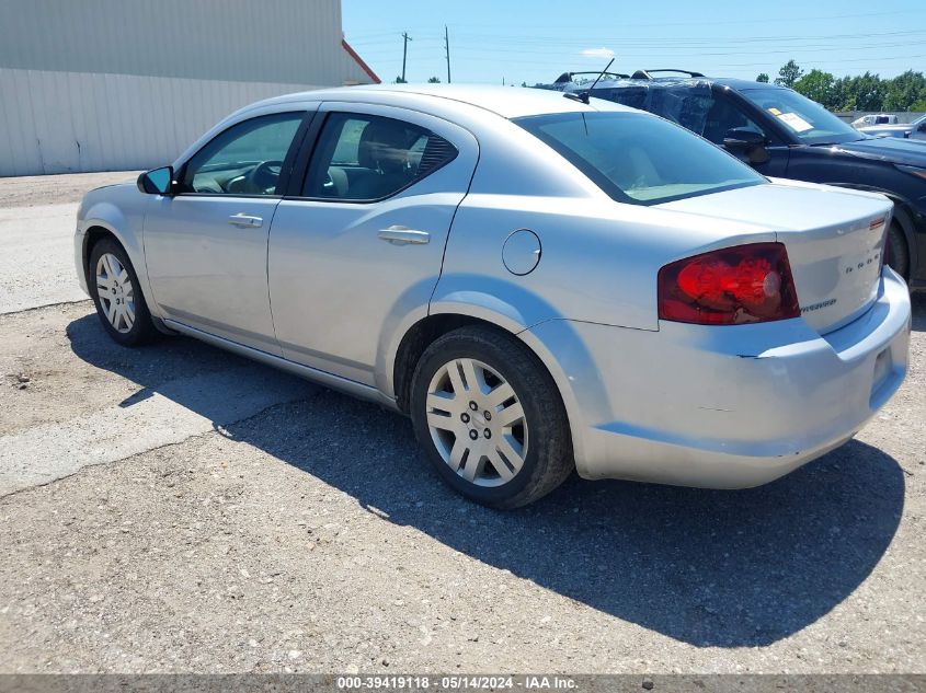 2012 Dodge Avenger Se VIN: 1C3CDZAB4CN207427 Lot: 39419118