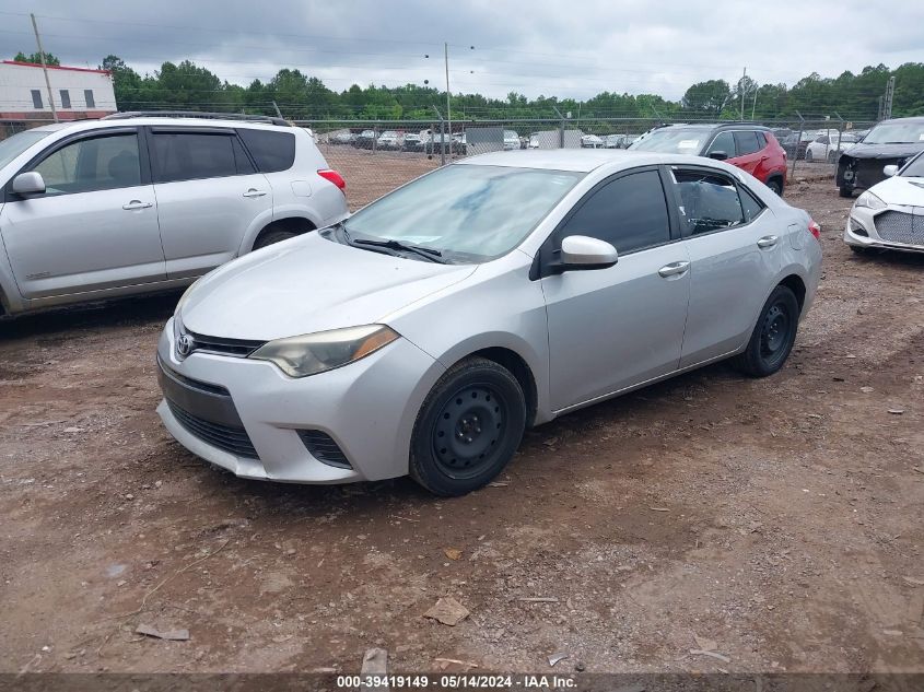 2015 Toyota Corolla Le VIN: 2T1BURHE2FC376151 Lot: 39419149