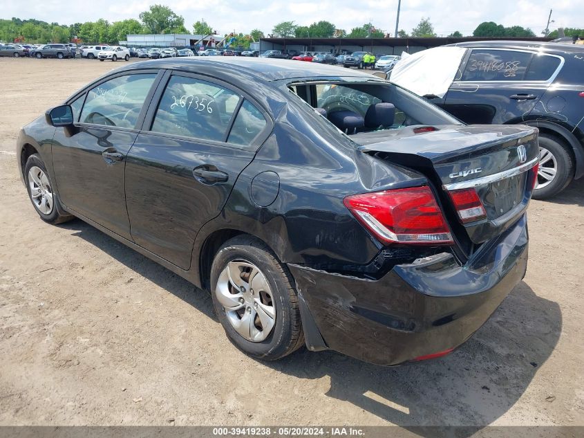 2014 Honda Civic Lx VIN: 19XFB2F5XEE267356 Lot: 39419238