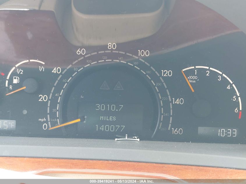 2005 Mercedes-Benz S 430 VIN: WDBNG70J55A441433 Lot: 39419241