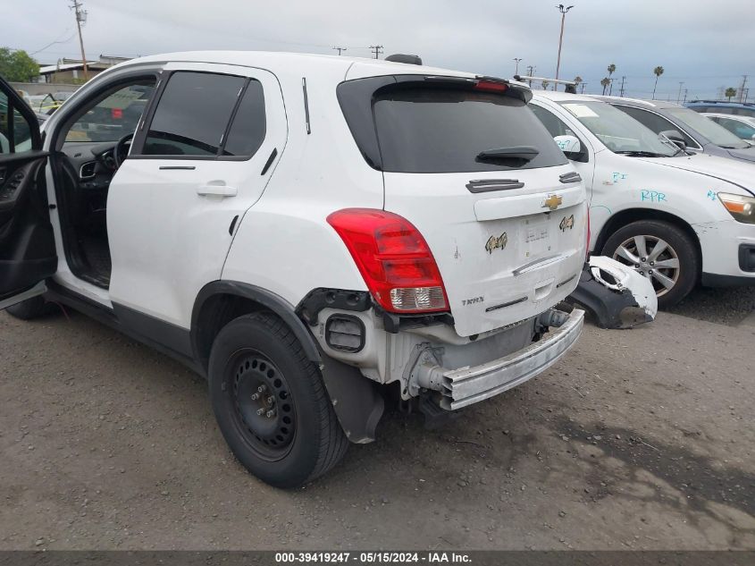 2018 Chevrolet Trax Ls VIN: KL7CJKSB6JB703254 Lot: 39419247