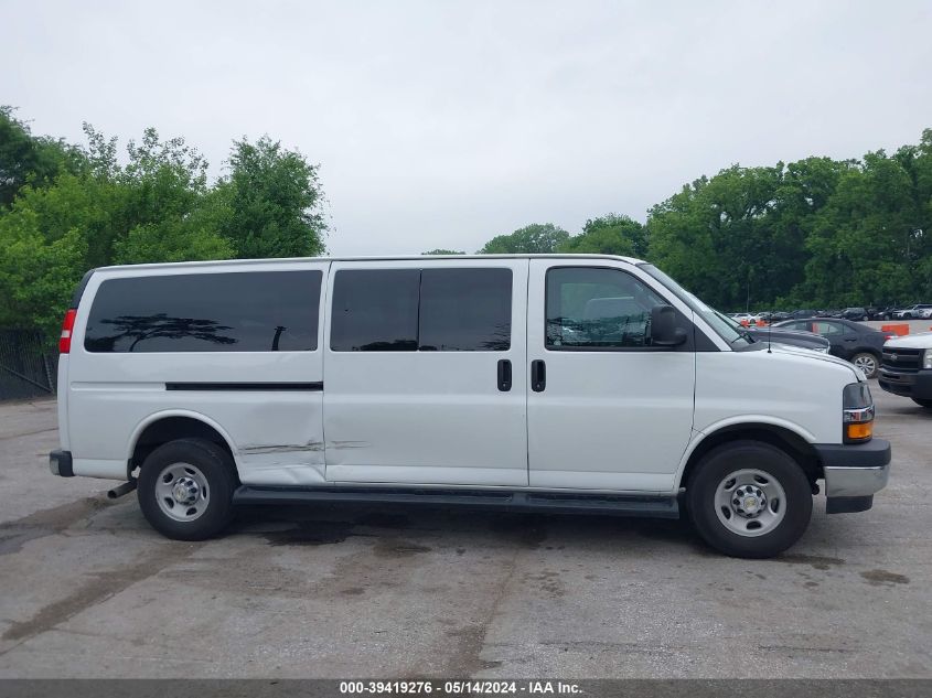 2023 Chevrolet Express Passenger Rwd 3500 Extended Wheelbase Lt VIN: 1GAZGPFPXP1256322 Lot: 39419276