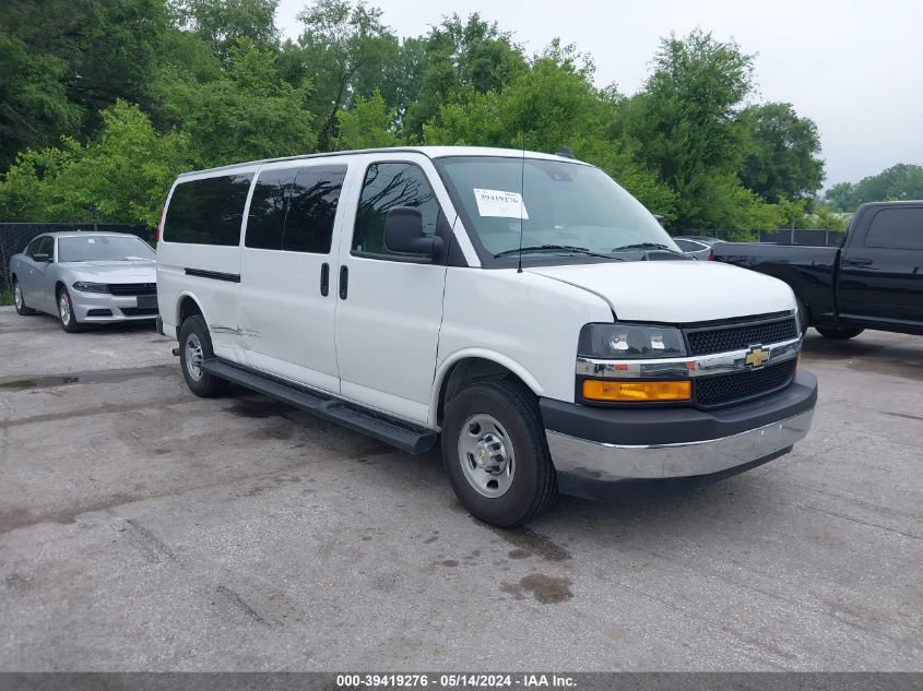 2023 Chevrolet Express Passenger Rwd 3500 Extended Wheelbase Lt VIN: 1GAZGPFPXP1256322 Lot: 39419276