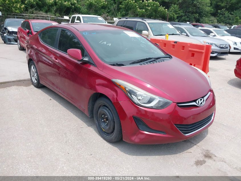 2015 Hyundai Elantra Se VIN: 5NPDH4AE4FH597287 Lot: 39419280