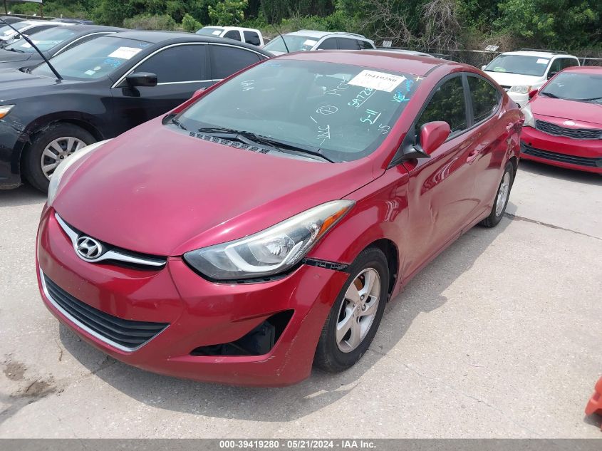 2015 Hyundai Elantra Se VIN: 5NPDH4AE4FH597287 Lot: 39419280